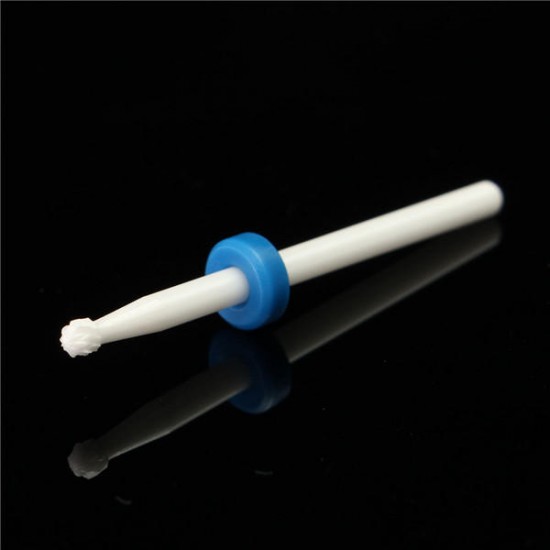 2.35mm Ceramic Nail Art Drill Bit Round Gel Remover Electric Manicure Tool File Polish Blue