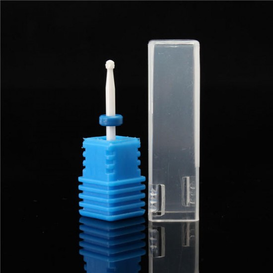 2.35mm Ceramic Nail Art Drill Bit Round Gel Remover Electric Manicure Tool File Polish Blue