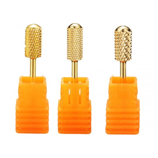 2.35mm Gold Tungsten Steel Nail Drill Bit Electric Machine Tool Manicure Grinding Polish