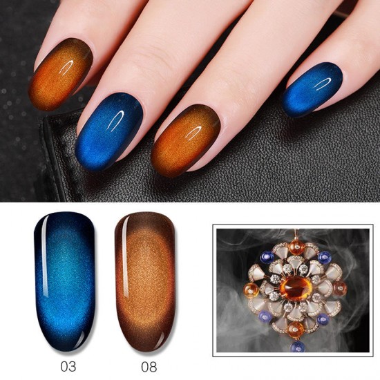 3D Cat Eye Gemstone Magnetic Nail Gel Polish UV Gel DIY Nail Art Long-Lasting