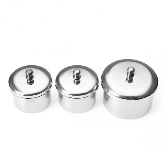 1 Set 3Pcs Nail Art Equipment Stainless Decorations Acrylic Nail Tips Cup Nail Tools Liquid & Powder