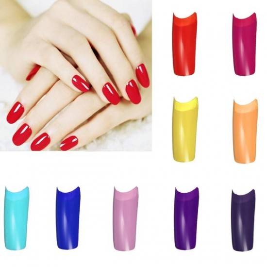 100 Pcs UV Gel False Nail Art Salon Polish French Acrylic Half Nail Tips