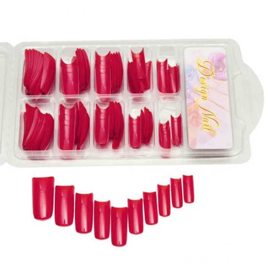 100 Pcs UV Gel False Nail Art Salon Polish French Acrylic Half Nail Tips