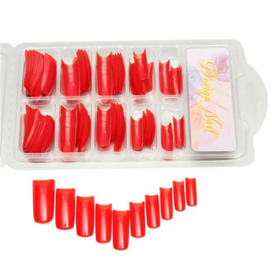 100 Pcs UV Gel False Nail Art Salon Polish French Acrylic Half Nail Tips