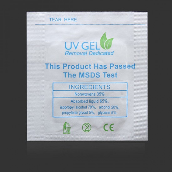 12Pcs Environmental Acrylic UV Gel Nail Polish Wipes Remover Pads