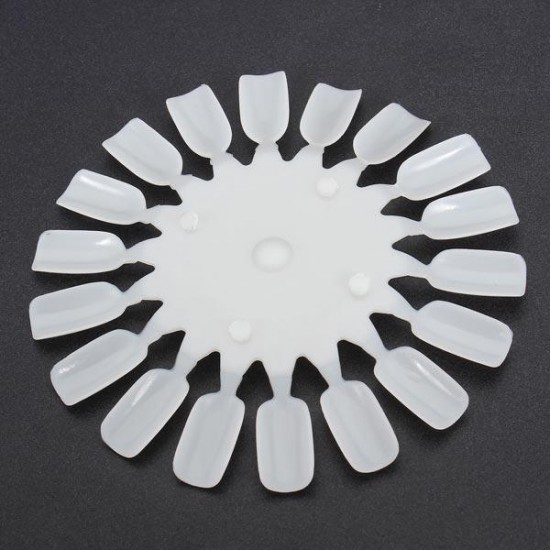 Sunflower Shaped False Nail Art Display Practice Wheel 18 Tips