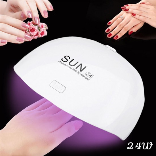 24W Professional LED SUNX4 UV Nail Dryer Gel Polish Lamp Light Manicure Machine