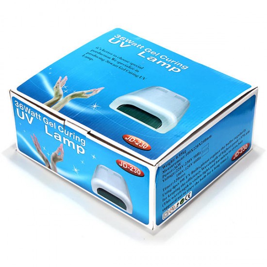 36Watt Pro UV Curing Lamp Salon Nail Art Dryer Light Timer Lamp