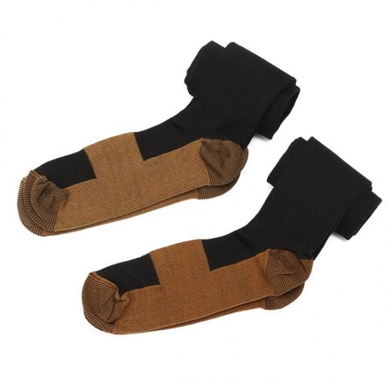 2pcs Unisex Copper Infused Varicose Veins Compression Stock Socks Anti Fatigue