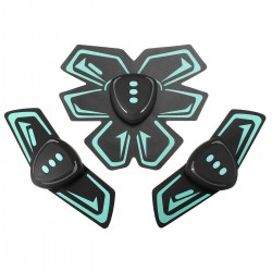 3 Smart Stimulator Abdominal Exerciser Fitness Paste Gear Toning Muscle Training Body Shaping Kit