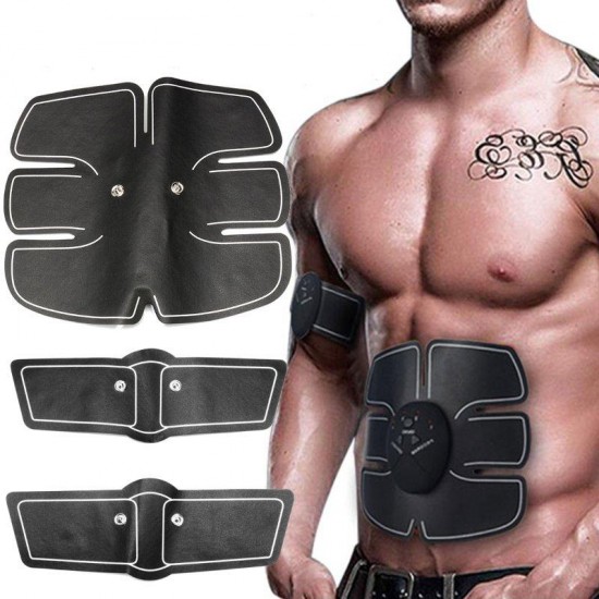 3Pcs Muscle Training Body Six pads Fitness ABS Electrical Muscle Simulation Slimming Tools