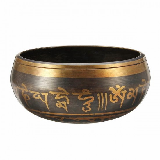 105mm Tibetan Yoga Singing Bowl Brass Buddhism Chime Resonance Meditation Chakara