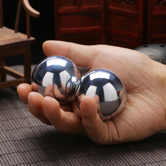 3 Types Chinese Health Exercise Stress Relaxation Therapy Massage Baoding Balls Sliver 3 Types Chinese Health Exercise Stress Relaxation Therapy Massage Baoding Balls Sliver