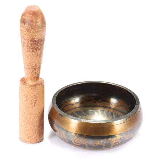 80mm Tibetan Brass Buddhism Singing Yoga Bowl for Chakra Meditation Healing