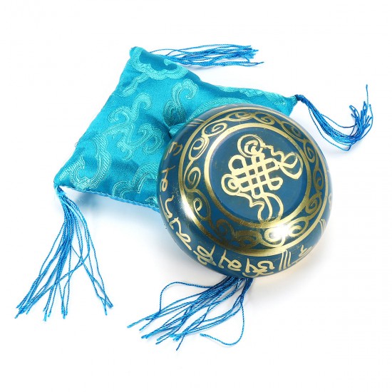85mm Blue Tibetan Yoga Singing Bowl Buddhism Chime Resonance Meditation Chakara 85mm Blue Tibetan Yoga Singing Bowl Buddhism Chime Resonance Meditation Chakara