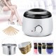 110V Electric Wax Heater Full Body Hair Removal Epilator Waxing Machine with Wax Bean Depilatory Kit