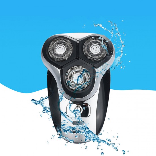 220V Electric Shaver 3 Head Waterproof Rechargable Clipper Bald Head Shaver