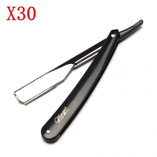 30pcs Old Fashion Beard Shaving Hair Barber Straight Razor Eyebrow Trimmer Blade Shaver