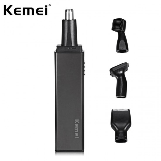 Kemei 4 in 1 Nose Hair Beard Eyebrow Rechargeable Electric Trimmer Electric Nose Trimmer Ear Shaver