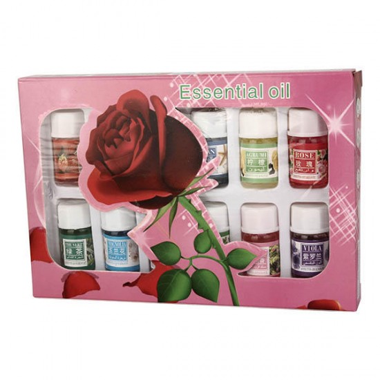 12pcs Aromatherapy Lavender Rose Humidifier Essential Oils Pure Plant Water Soluble Aroma Oil Set