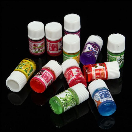 12pcs Flower Essential Oil Set  Spa Aromatherapy Pure Therapeutic Plant Headache Relief Home