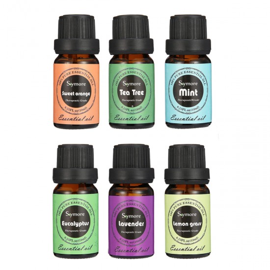 6Pcs Pure & Natural Essential Oils Humidifier Aromatherapy Fragrance Set