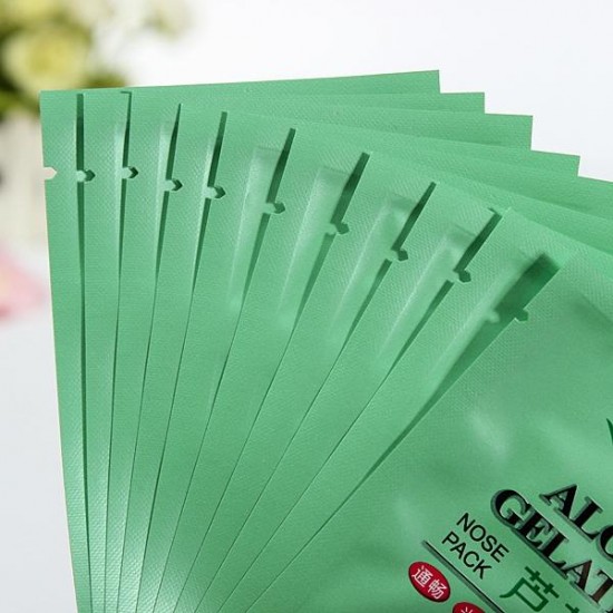 10 PCS Aloe Gel Cleansing Nose Pores Blackheads Removal Conk Mask