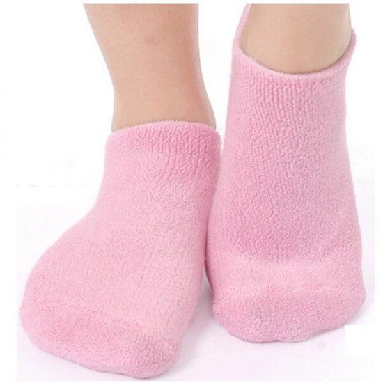 1 Pair Pink SPA Gel Moisturizing Foot Socks Skin Whitening