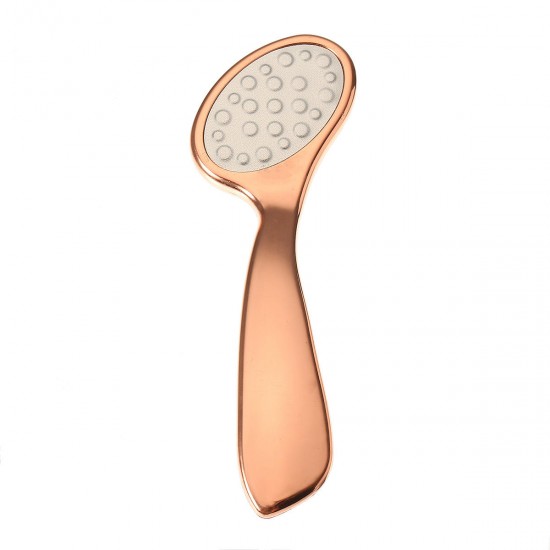 1pc Dual Sided Rose Gold Foot Rasp Dead Skin Remover Exfoliating Tool Pedicure Grinding Rubbing