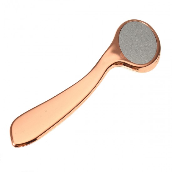 1pc Dual Sided Rose Gold Foot Rasp Dead Skin Remover Exfoliating Tool Pedicure Grinding Rubbing