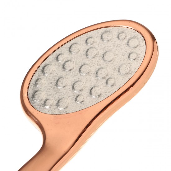 1pc Dual Sided Rose Gold Foot Rasp Dead Skin Remover Exfoliating Tool Pedicure Grinding Rubbing