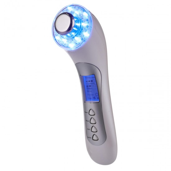 5 in 1 Ultrasound Photon Ionic Device 3 LED Light 3Mhz Face Lift Skin Beauty SPZ Machine