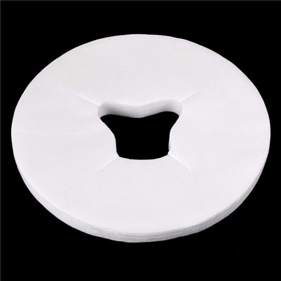 100pcs Disposable Spa Massage Bed Table Face Hole Cover Pads Salon Beauty Cleaning