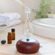Wood & Glass Pure Essential Oils Diffuser Aromatherapy Machine Air Nebulizer Adjustable