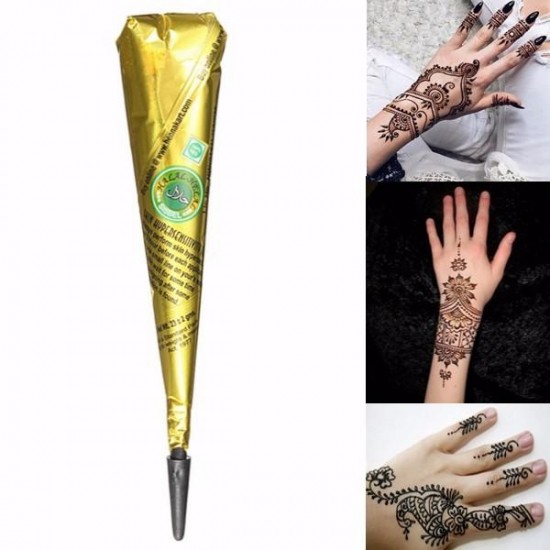 3pcs Black Natural Herbal Henna Cone Temporary Tattoo Body Art Tattoos Hair Loss 3pcs Black Natural Herbal Henna Cone Temporary Tattoo Body Art Tattoos Hair Loss