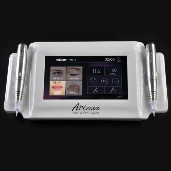AC 100-240V Artmex V8 Permanent Makeup Tattoo Machine Rotary Pen MTS PMU System Cartridges