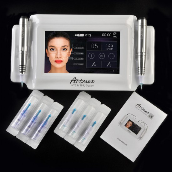 AC 100-240V Artmex V8 Permanent Makeup Tattoo Machine Rotary Pen MTS PMU System Cartridges AC 100-240V Artmex V8 Permanent Makeup Tattoo Machine Rotary Pen MTS PMU System Cartridges