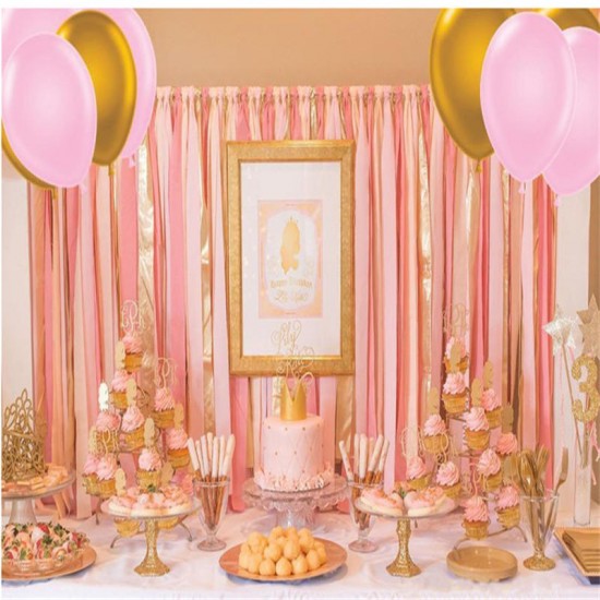 40Pcs Per Set Pink And Metallic Gold Balloons Helium Quality Party Decoration