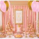 40Pcs Per Set Pink And Metallic Gold Balloons Helium Quality Party Decoration