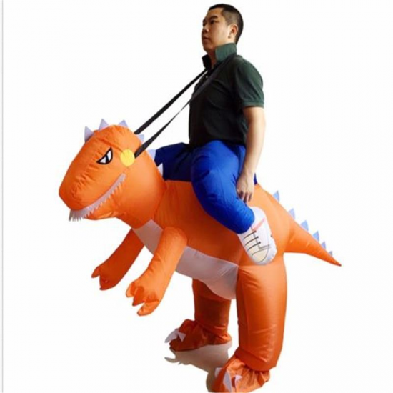 Christmas Inflatable Toys Costume Adult T-Rex Dinosaur Suit Blowup Dragon Ride Outfit