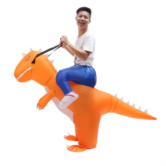 Christmas Inflatable Toys Costume Adult T-Rex Dinosaur Suit Blowup Dragon Ride Outfit