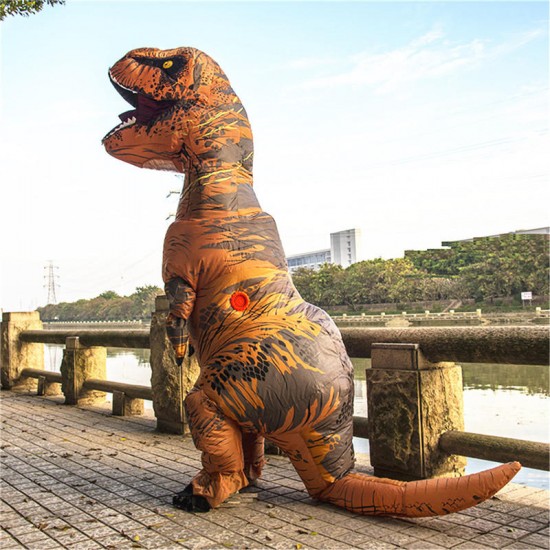 Dinosaur Adult Inflatable Toys Clothing 210 x 98cm Models Air Blowing Up Costume Funny Halloween Toy
