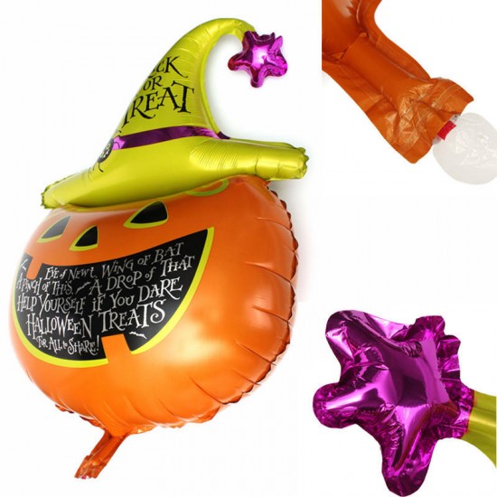 Halloween Pumpkin Head Decorative Foil Balloons Party Nice Decoration