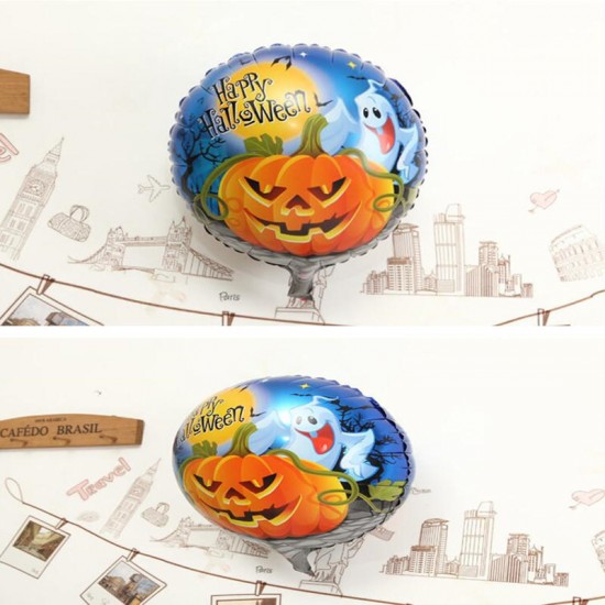 Halloween Pumpkin Head Party Home Decorations Props Foil Balloons