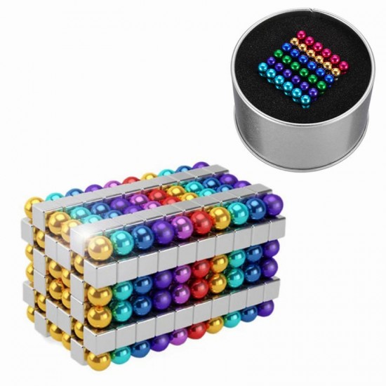 216PCS 5mm Cube Buck Ball Mixcolour Magnetic Toys Neodymium N35 Magnet