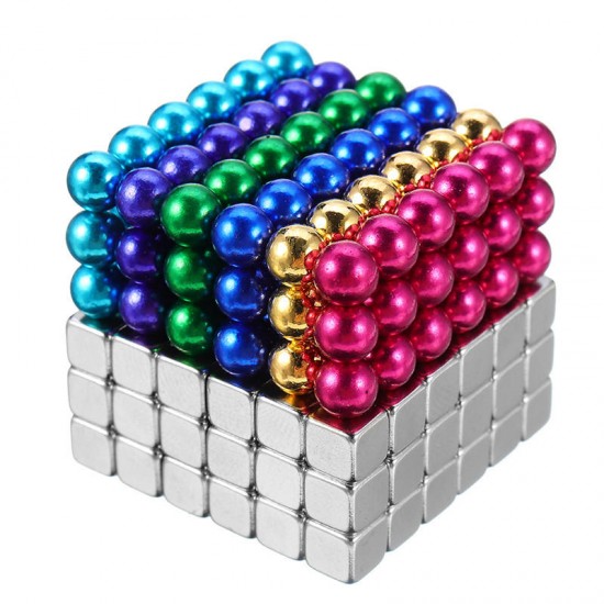 216PCS 5mm Cube Buck Ball Mixcolour Magnetic Toys Neodymium N35 Magnet