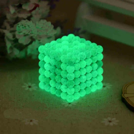 216PCs 5mm Magic Strong Fluorescent Buck Ball Creative Imanes Magnetic Stress Relive Toys With Box