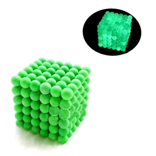 216PCs 5mm Magic Strong Fluorescent Buck Ball Creative Imanes Magnetic Stress Relive Toys With Box