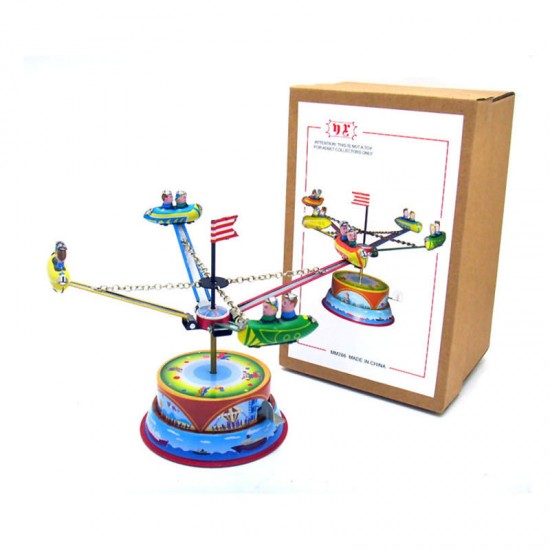 Classic Vintage Clockwork Amusement Park Nostalgic Wind Up Children Kids Tin Toys With Key