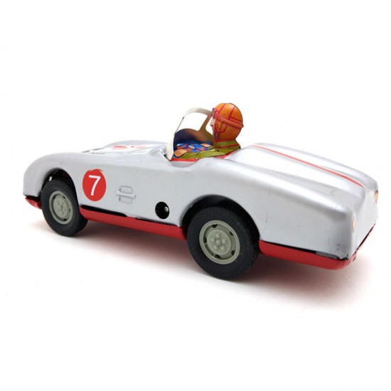 Classic Vintage Clockwork Racing Driver Wind Up Reminiscence Children Kids Tin Toys With Key